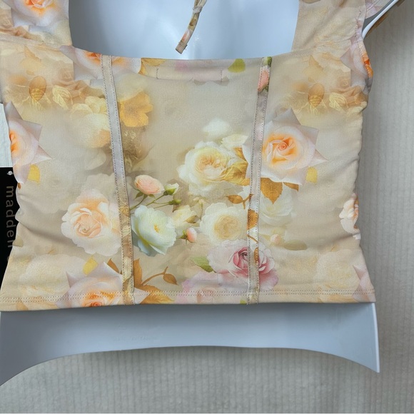 NWT Madden Girl Juniors Top With A Floral Pattern Size L - Picture 7 of 9